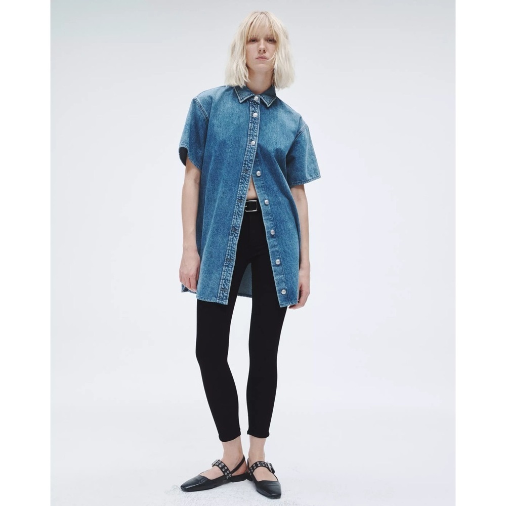 Rag & Bone Cate Mid Rise Skinny Stretch Denim Jean in Black Size 31